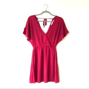 ⭐ LIKE NEW & Other Stories Cerise Red Pink Mini Dress Size 34 4
